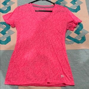 Underarmour Orange Fitted V-Neck T-Shirt